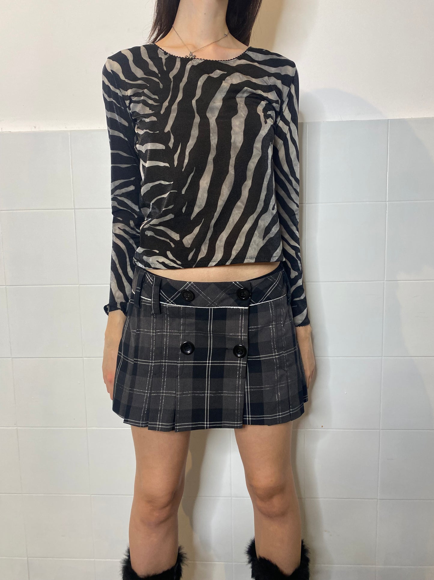 D&G ZEBRA MESH TOP