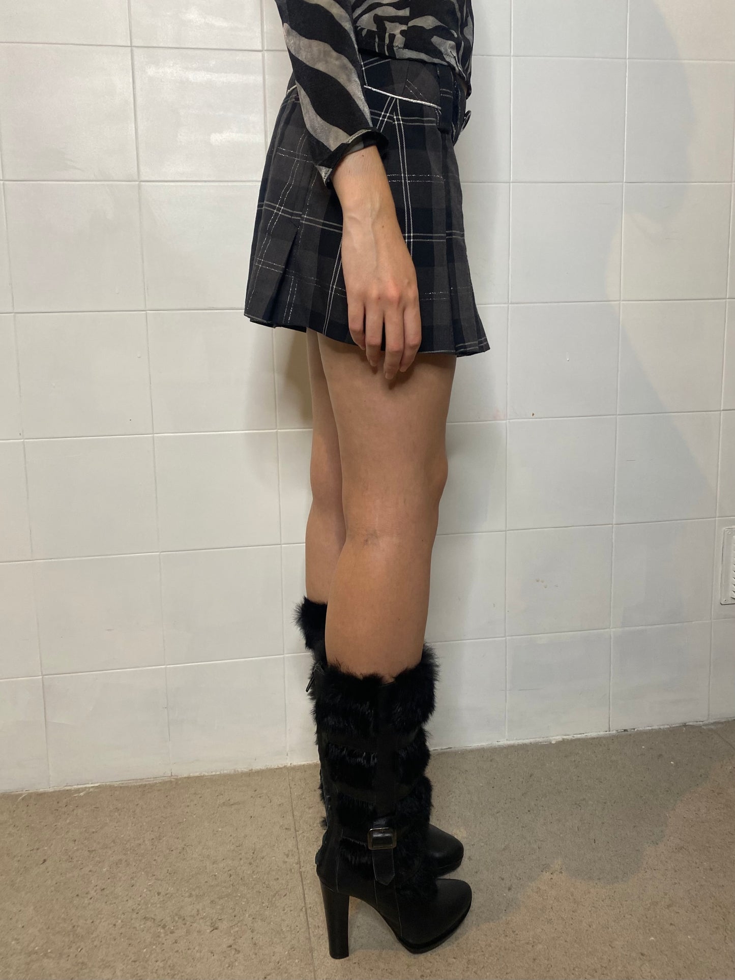 CHECKED MINI SKIRT