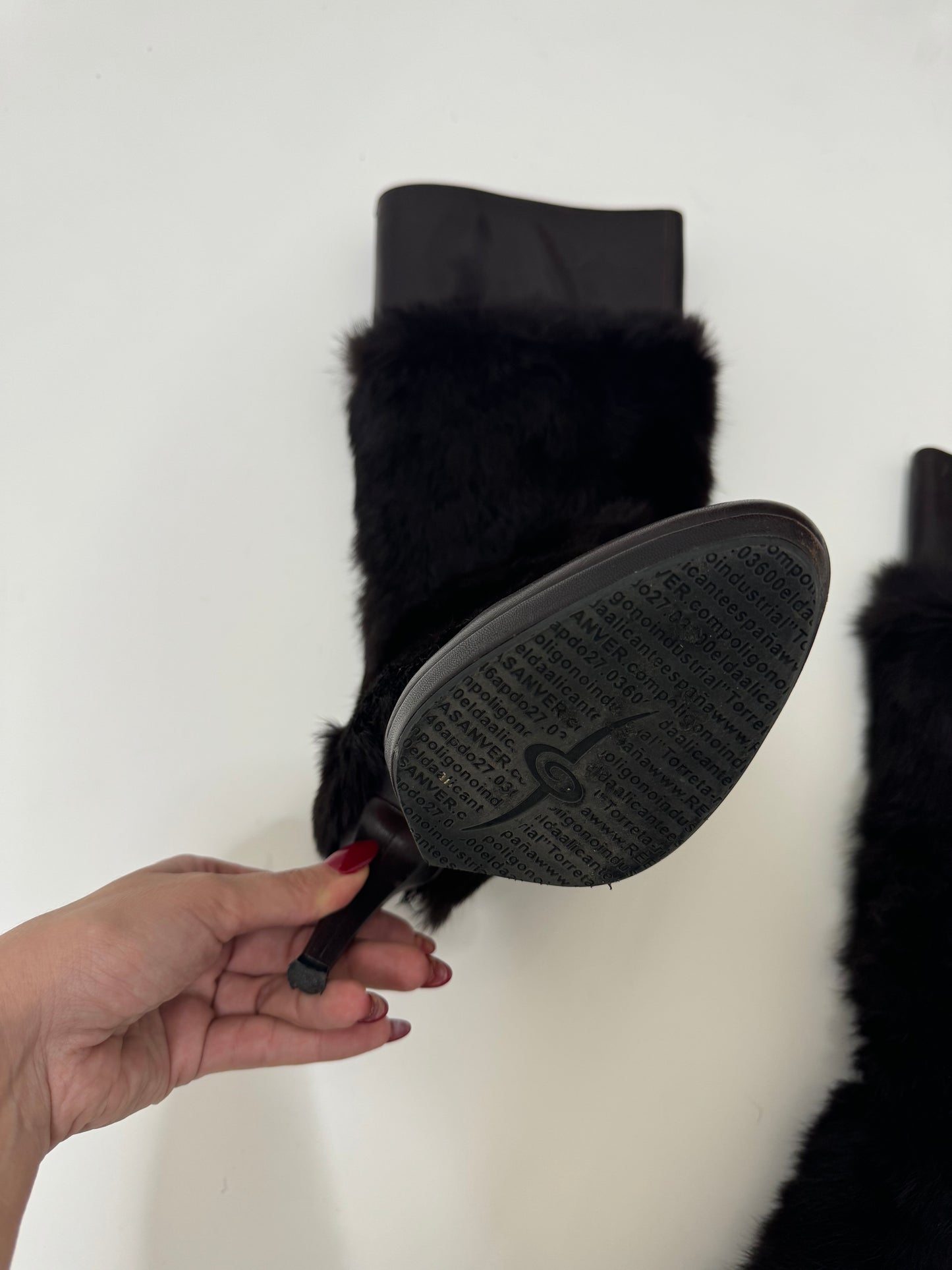 REBECA SANVER FUR LEATHER BOOTS